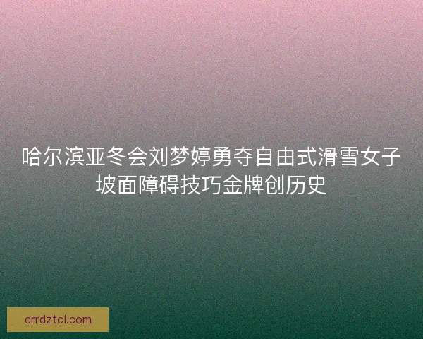 哈尔滨亚冬会刘梦婷勇夺自由式滑雪女子坡面障碍技巧金牌创历史